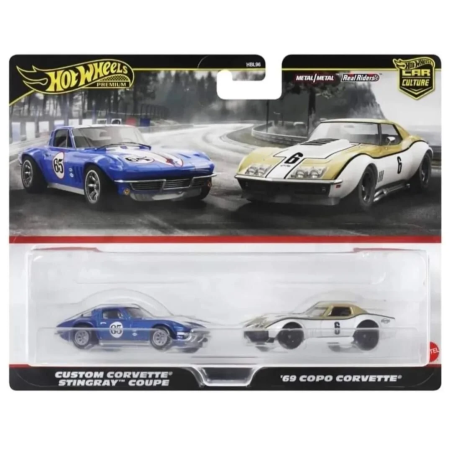 Hot Wheels Premium pack 2 - 1969 Copo Corvette y Custom Corvette Stingray Coupe HRR80