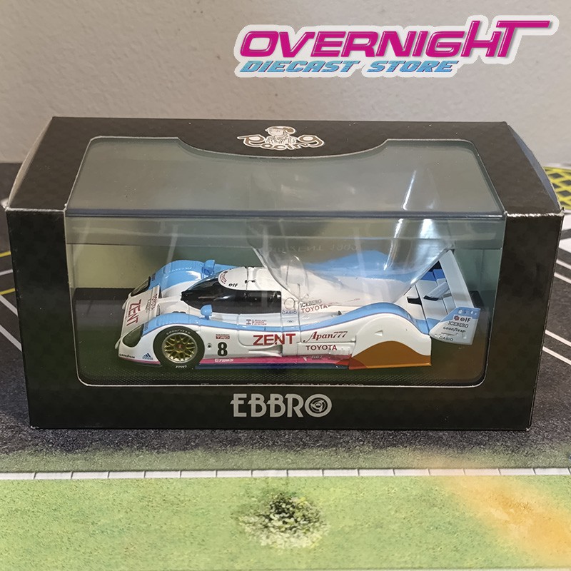 Ebbro Toyota Ts010 -Zent- Le Mans 24h 8th Overall N8 J.Lammers/A.Wallace/T.Fabi, blanco/azul/Pink 1992- Escala 1/43