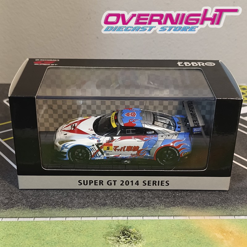 Ebbro Nissan Gt-R Nc Super Gt300 N5 Tamanaka /Jamashita, Transformers blanco/azul/rojo 2014 - Escala 1/43