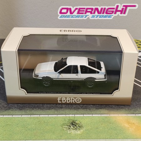 Ebbro  Toyota Corolla Levin 1600 Gtv With Alloy Wheel, blanco/negro - Escala 1/43