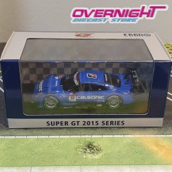 Ebbro Nissan Calsonic Impul Gt-R Super Gt500 N12 H. Yasuda/J.P. Oliveira Rd 1 Okayama, azul 2015 - Escala 1/43