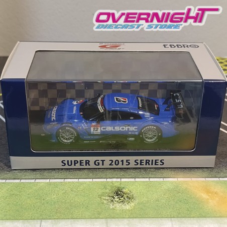 Ebbro Nissan Calsonic Impul Gt-R Super Gt500 N12 H. Yasuda/J.P. Oliveira Rd 1 Okayama, azul 2015 - Escala 1/43 Ebbro 45261