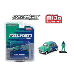 Austin Mini Cooper S 1275 MkI Falken Tyres con piloto – Greenlight escala 1/64