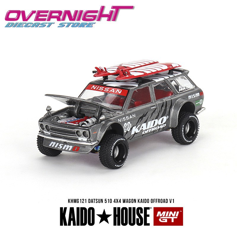 Datsun 510 Wagon Kaido Offroad V1 Mini GT Kaido House 121 Escala 1/64 Datsun 510 Wagon Kaido Offroad V1 Mini GT Kaido House 121 Escala 1/64