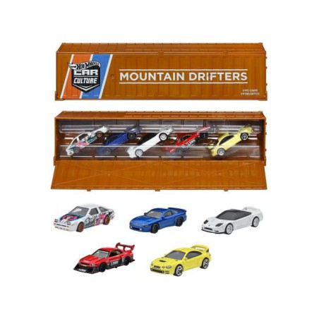 Hot Wheels Premium Car Culture Mountain Drifters – Contenedor con 5 coches