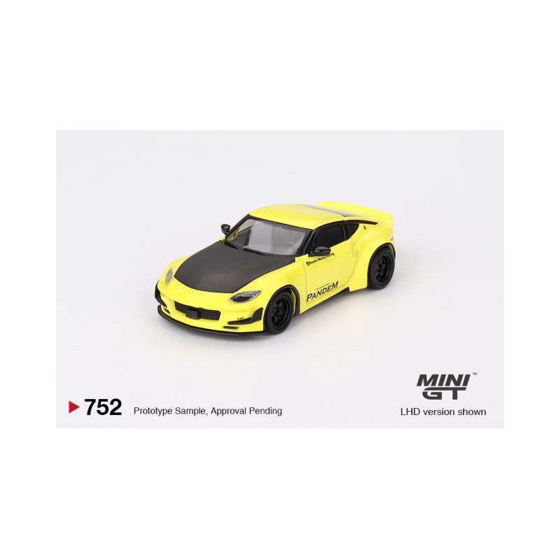 Mini GT 2024 Nissan Z 400 Pandem amarillo – Volante a la derecha MGT00752R