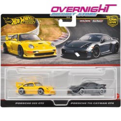 Hot Wheels Premium pack 2 Porsche 993 GT2 y Porsche 718 Cayman GT4 HRR82