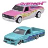 Hot Wheels Premium pack 2 Datsun Sunny Truck (B120) y Custom Nissan Hardbody (D21) HRR78