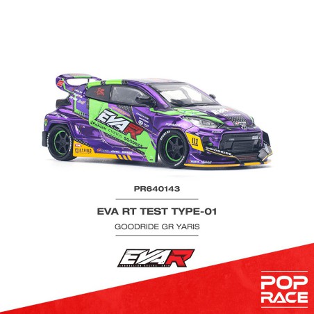 Pop Race Toyota Gr Yaris Eva Rt Test Type-01 Goodride Lila escala 1/64