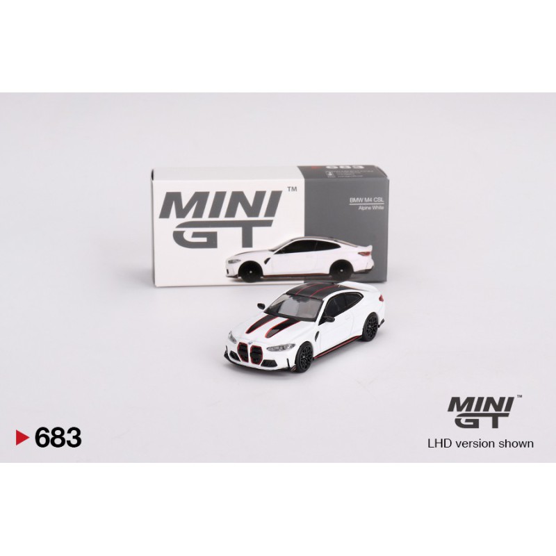 Mini GT Bmw M4 CSL Alpine White 1/64 MGT00683lhd