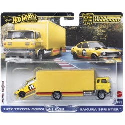 Hot Wheels Premium Team Transport 1972 Toyota Corolla Levin y Sakura Sprinter truck JBM34