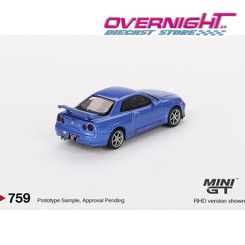 Mini GT Nissan Skyline Gt-R (R34) V-Spec Bayside Blue – 1/64