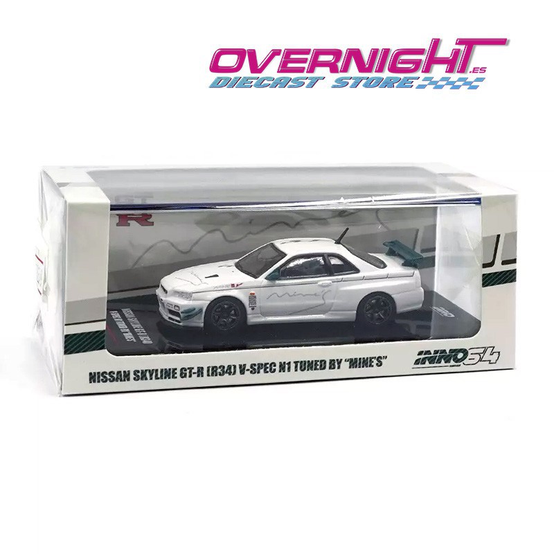 Inno64 Nissan Skyline Gt-R (R34) V-Spec Tuned By Mine S – Blanco y