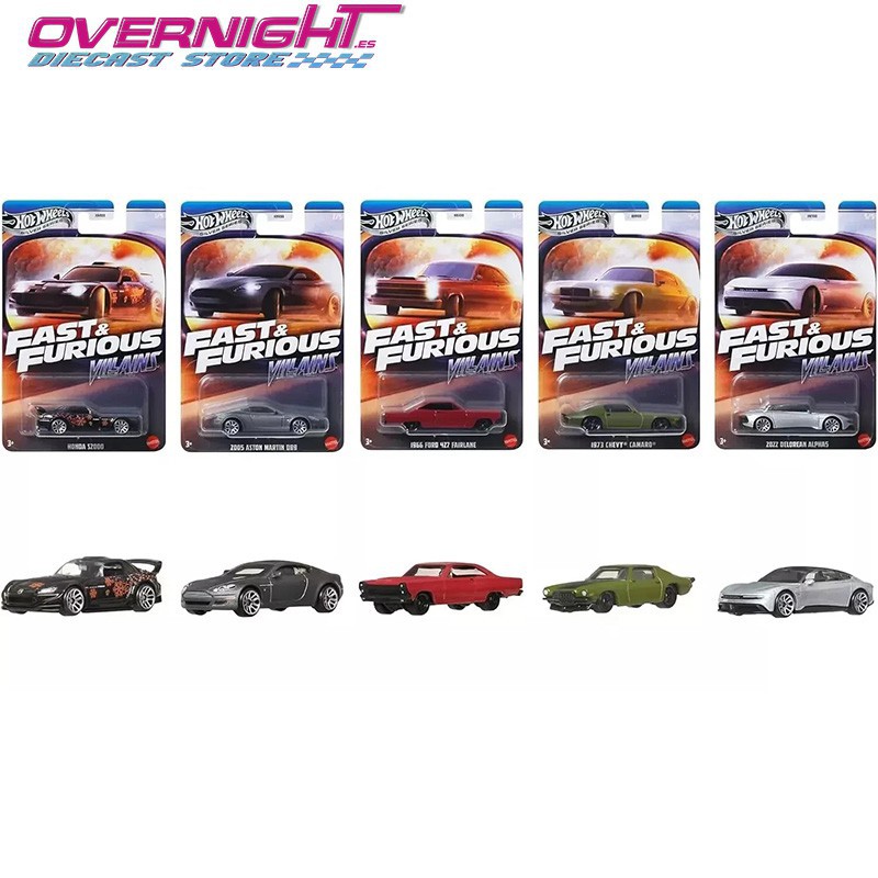 Coche Hot Wheels Fast & Furious Premium Escala 1:64 – Metal, Neumáticos Real Riders Y Diseño De Colección Inspirado En La Saga