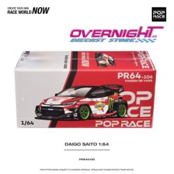 Pop Race Toyota Pandem Gr Yaris Daigo Saito Drift Monster – Escala 1/64 PR640106