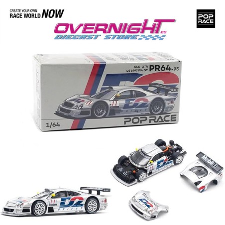 Pop Race Mercedes Benz CLK AMG GTR D2 1997 FIA GT – Escala 1/64 PR640095