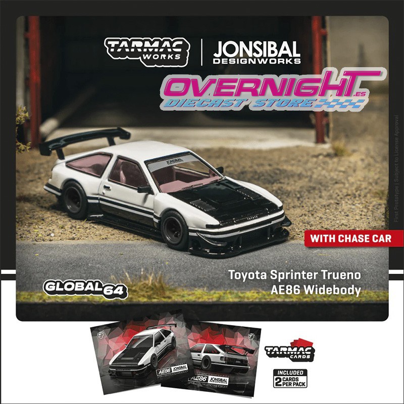 Tarmac Works Toyota Sprinter Trueno AE86 Widebody By Jon Sibal – Tarmac Cards – 1/64 TC-T64G-060-WB