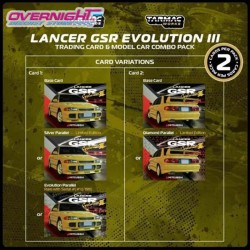 Tarmac Works Mitsubishi Lancer Gsr Evolution III amarillo con Tarmac Cards – 1/64 TC-T64G-050-YL