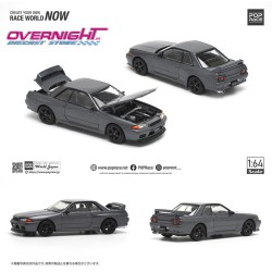 Pop Race Nissan Skyline Gt-R R32 Gun Metal Metallic – Escala 1/64 PR640101