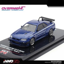 Inno64 Nissan Skyline Gt-R (R34) V-Spec Tuned By MineS azul – Escala 1/64 in64-R34VS-MINES-BL