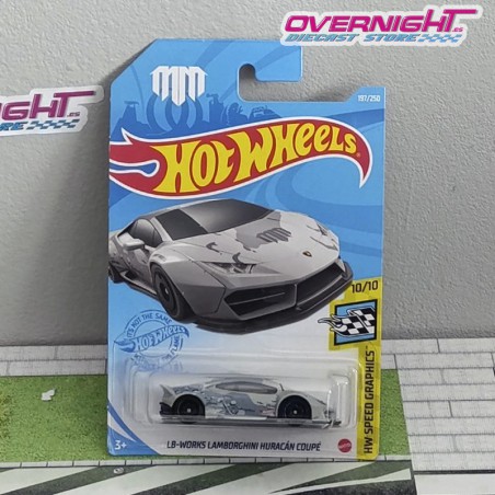 Hot Wheels LB-Works Lamborghini Huracan Coupe Mad Mike - tarjeta larga japonesa HCM55-M910L
