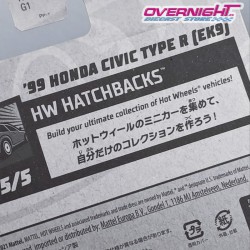 Hot Wheels 99 Honda Civic Type R EK9 - tarjeta larga japonesa HHF11-M910F