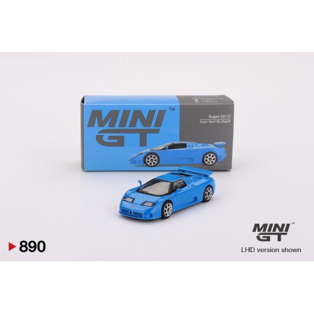 Mini GT Bugatti Eb110 Super Sport 1995 azul – escala 1/64 MGT00890-L