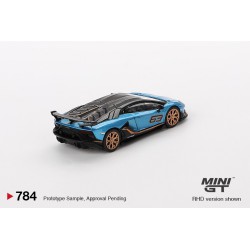 Mini GT Lamborghini Aventador SVJ 64 azul 2023 – 1/64 MGT00784-L
