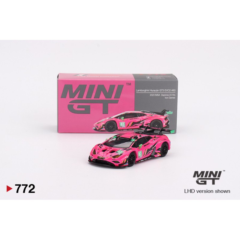 Mini GT Lamborghini Huracan Gt3 Evo2 n83 Iron Dames 24h Daytona – 1/64 MGT00772-L