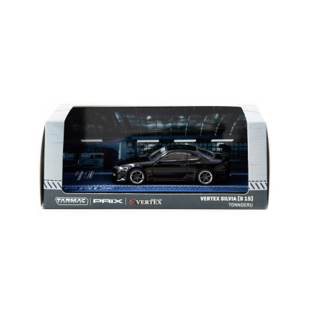 Tarmac Works Vertex Silvia (S15) Tonnderu – color negro 1/64 TC-T64G-023-PRIX
