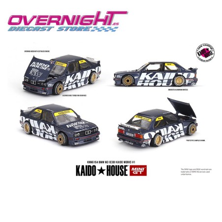 Kaido House BMW M3 (E30) Kaido Works azul – 1/64 Mini GT KHMG154