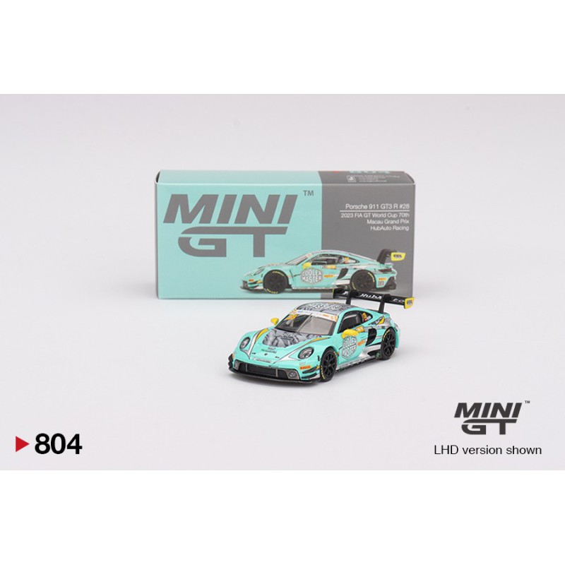 Mini GT Porsche 911 (992) Gt3 R n28 Hubauto Racing Macau GP verde MGT00804-L