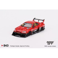 Mini GT Nissan Skyline Gt-R (R34) Super Silhoutte, Red/Black MGT00843-R