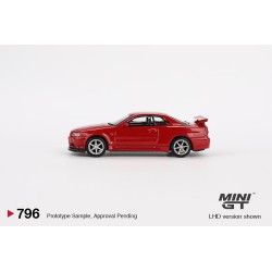 Mini GT Nissan Skyline GT-R (R34) V-Spec Active Rojo – Escala 1/64 MGT00796-R