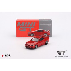 Mini GT Nissan Skyline GT-R (R34) V-Spec Active Red – Escala 1/64 MGT00796-R