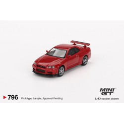 Mini GT Nissan Skyline GT-R (R34) V-Spec Active Rojo – Escala 1/64 MGT00796-R