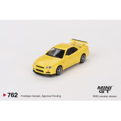 Mini GT Nissan Skyline Gt-R (R34) V-Spec Lightning Yellow 1/64 MGT00762-R