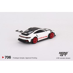 Mini GT Porsche 911 (992) GTS RS Weissach Package blanco – Escala 1/64 MGT00706-L