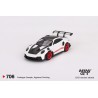 Mini GT Porsche 911 (992) GTS RS Weissach Package blanco – Escala 1/64 MGT00706-L
