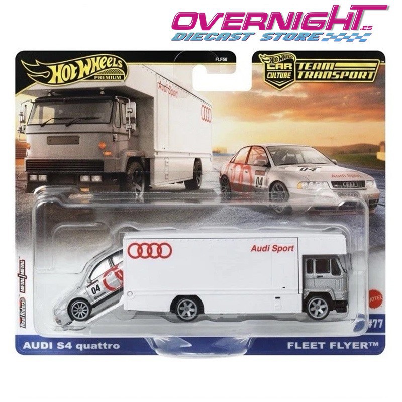 Hot Wheels Team Transport Audi S4 Quattro y Fleet Flyer JBM30