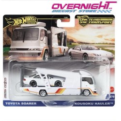 Hot Wheels Team Transport Toyota Soarer y Japan Double Decker Hauler JBM32