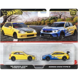 Hot Wheels Premium pack 2 Civic Type R (EK9) y Honda Civic Type-R  Spoon JBL00