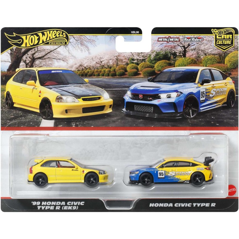 Hot Wheels Premium pack 2 Civic Type R (EK9) y Honda Civic Type-R  Spoon JBL00