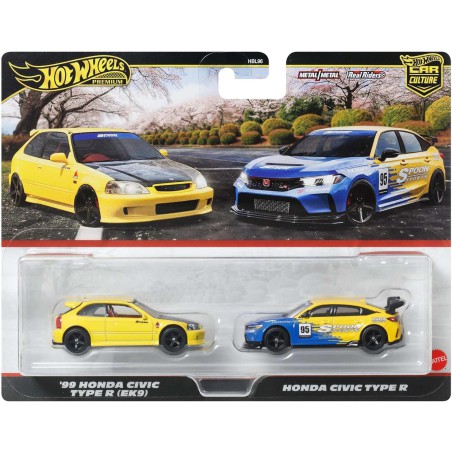 Hot Wheels Premium pack 2 Civic Type R (EK9) y Honda Civic Type-R  Spoon JBL00