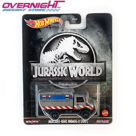 Hot Wheels Premium Mercedes-Benz Unimog U 1300 L – Jurassic World HCP08 - Escala 1/64