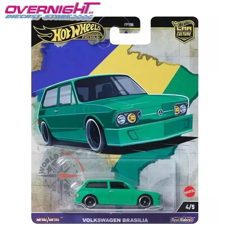 Hot Wheels Premium Volkswagen Brasilia - World Tour HRV82 - Escala 1/64
