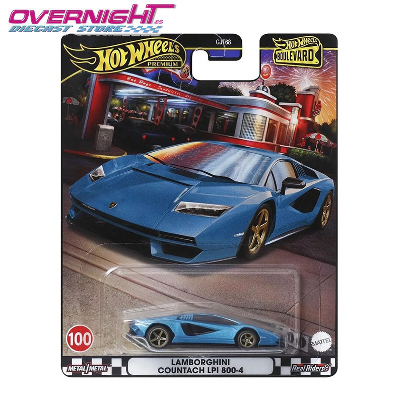 Hot Wheels Premium Lamborghini Countach LPI 800-4 – Boulevard HRT70 - Escala 1/64