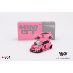 Mini GT Fiat 595 Abarth Lb-Works Abas Works rosa 2024– Mini GT MGT00851-L escala 1/64