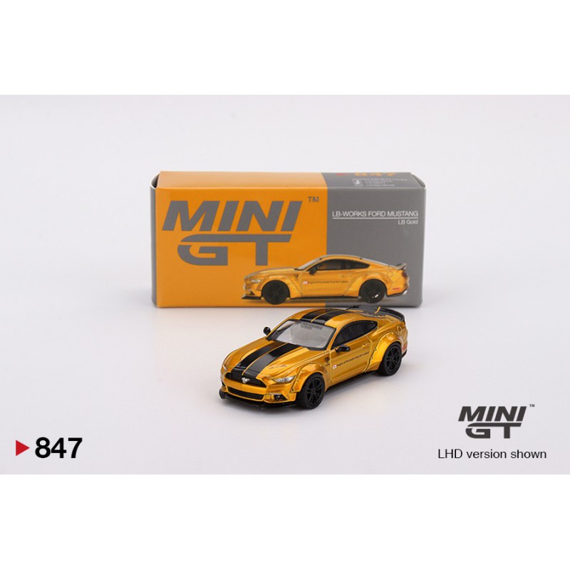 Mini GT Ford Mustang Lb-Works Gold 2017 – Mini GT MGT00847-L escala 1/64