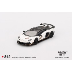 Mini GT Lamborghini Aventador SVJ 64 Bianco Asopo 2023 – 1/64 MGT00842-L